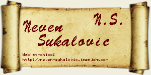 Neven Šukalović vizit kartica